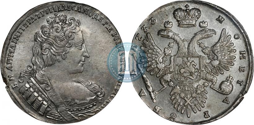 Фото 1 рубль 1733 года  