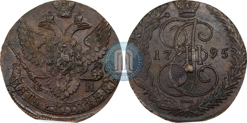Picture 5 kopecks 1795 year ЕМ 