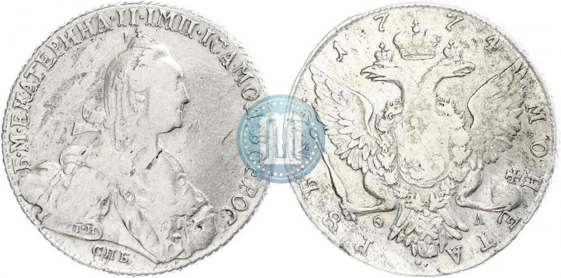 Picture 1 rouble 1774 year СПБ-ФЛ 