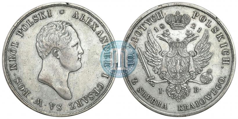 Picture 10 złotych 1821 year IB 