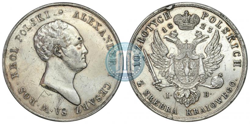 Picture 10 złotych 1823 year IB 