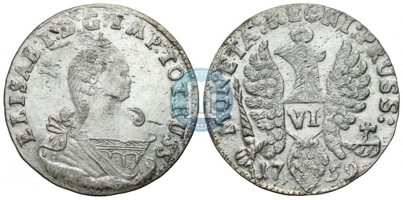 Picture 6 groszy 1759 year  