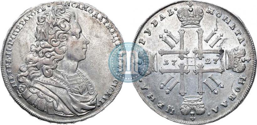 Picture 1 rouble 1727 year  "Moscow type"