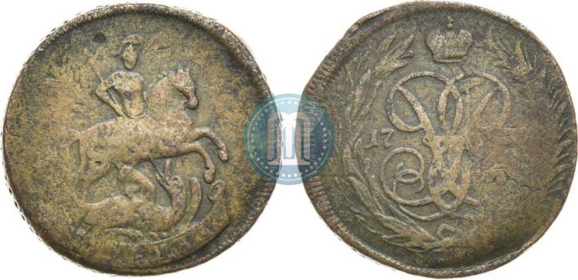 Picture 1 kopeck 1757 year  
