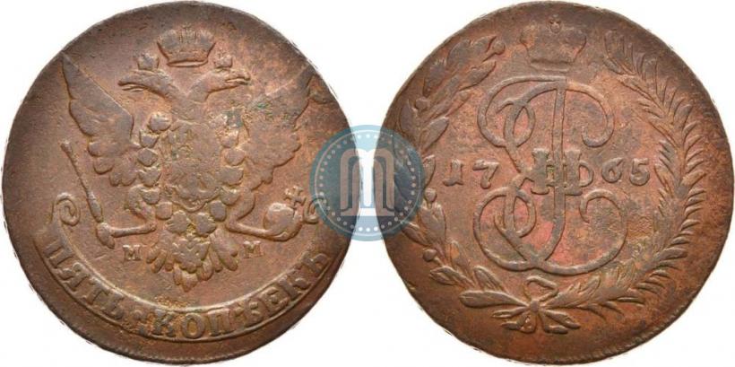 Picture 5 kopecks 1765 year ММ 