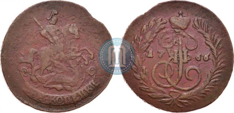 Picture 2 kopecks 1766 year ММ 