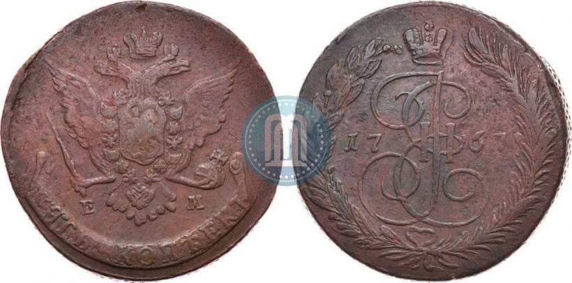 Picture 5 kopecks 1767 year ЕМ 