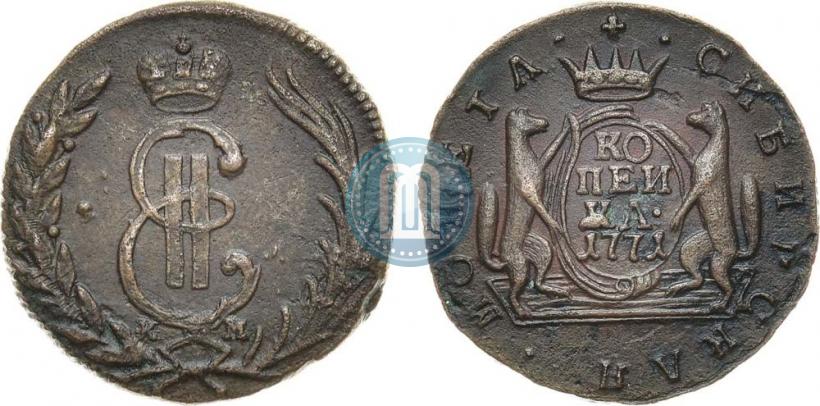 Фото 1 копейка 1771 года КМ 