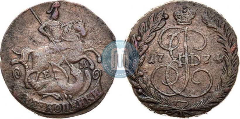 Picture 2 kopecks 1774 year ЕМ 