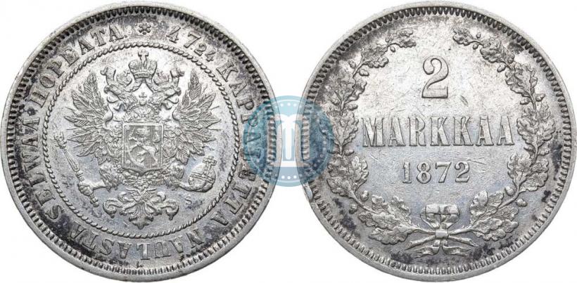 Picture 2 markkaa 1872 year S 