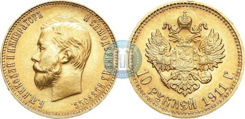 Picture 10 roubles 1911 year (ЭБ) 