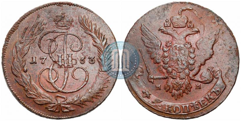 Picture 5 kopecks 1766 year ММ 