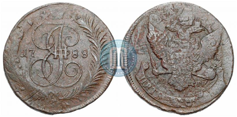 Picture 5 kopecks 1788 year ММ 