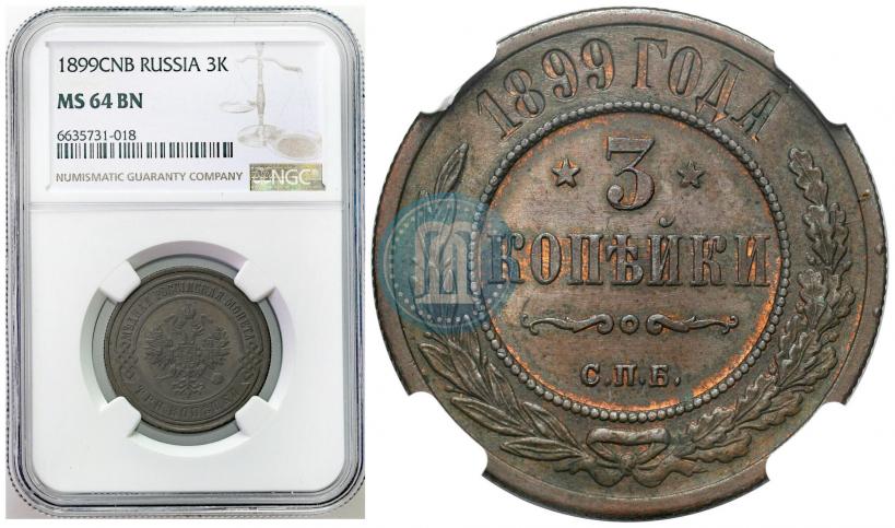 Фото 3 копейки 1899 года СПБ 