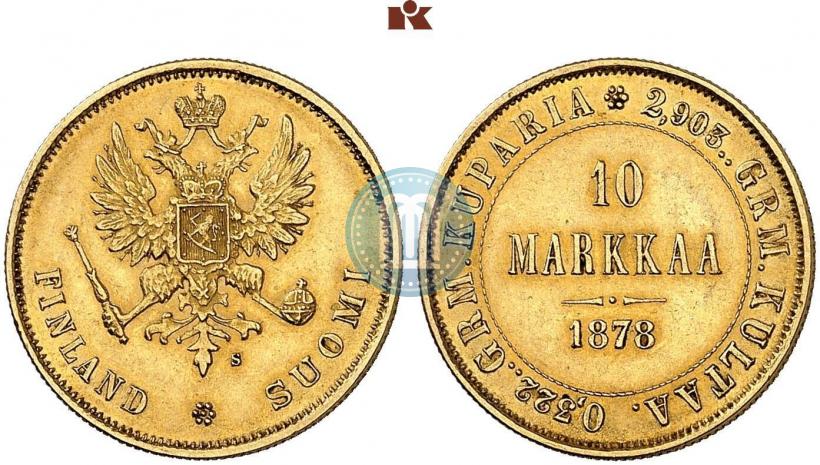 Picture 10 markkaa 1878 year S 