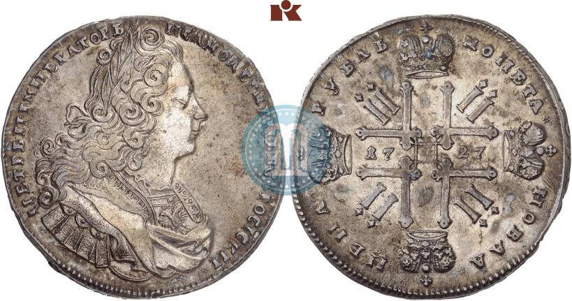 Picture 1 rouble 1727 year  "Moscow type"