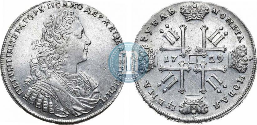 Фото 1 рубль 1729 года  "Тип 1728"
