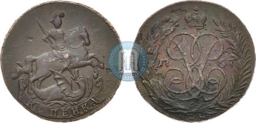 Фото 1 копейка 1757 года  