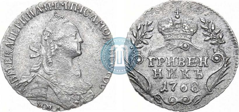 Picture Grivennik 1768 year ММД 
