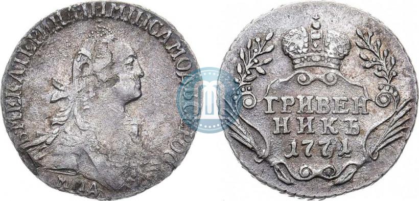 Picture Grivennik 1771 year ММД 