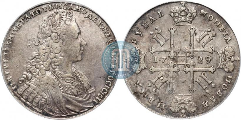Фото 1 рубль 1729 года  "Тип 1728"