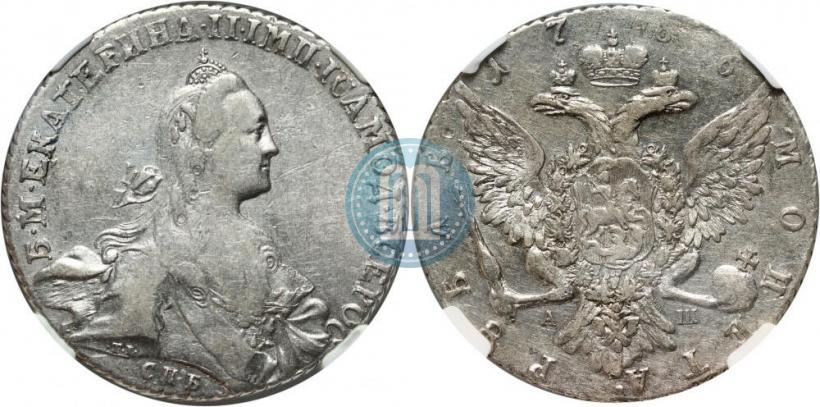 Picture 1 rouble 1766 year СПБ-АШ 