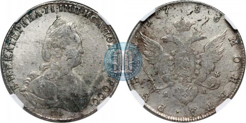 Picture 1 rouble 1786 year СПБ-ЯА 