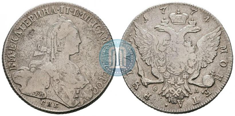 Picture 1 rouble 1774 year СПБ-ФЛ 