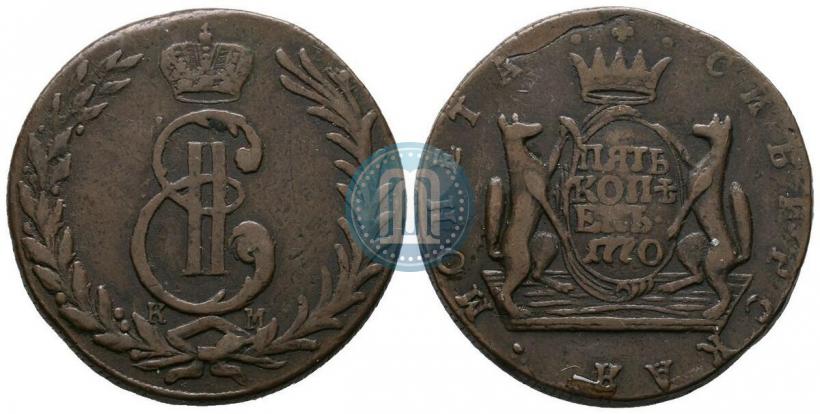Picture 5 kopecks 1770 year КМ 