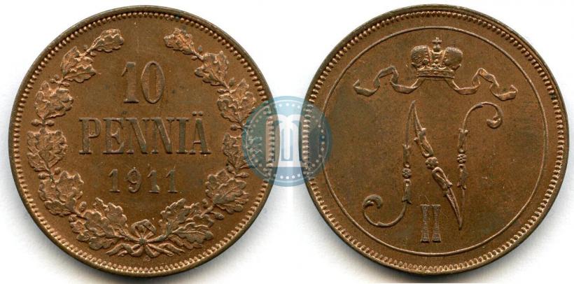 Фото 10 пенни 1911 года  