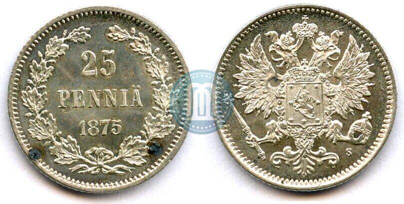 Picture 25 pennia 1875 year S 