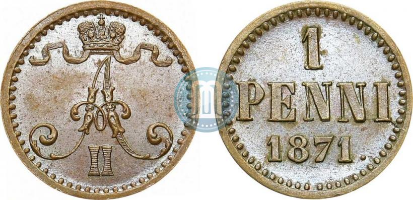 Фото 1 пенни 1871 года  