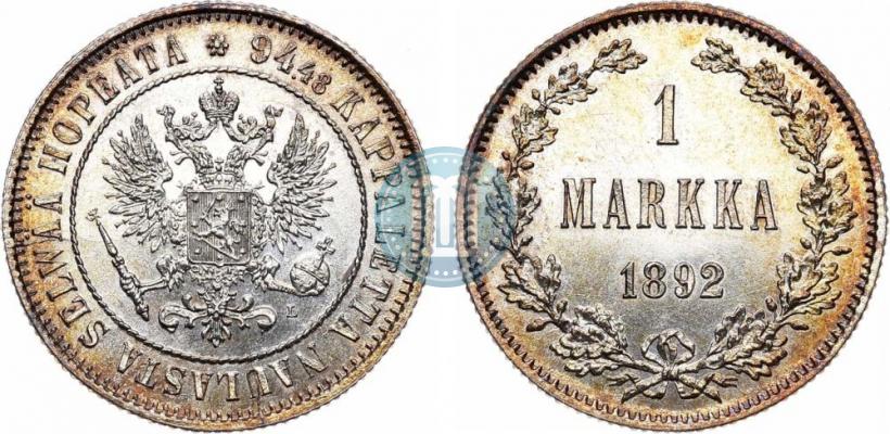 Picture 1 markka 1892 year L 