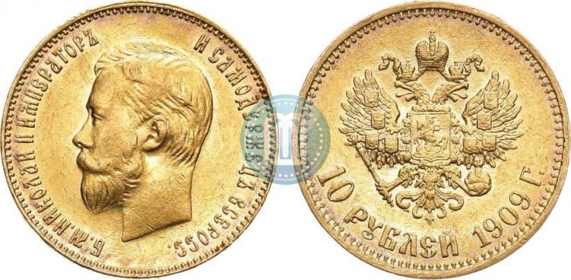 Picture 10 roubles 1909 year (ЭБ) 