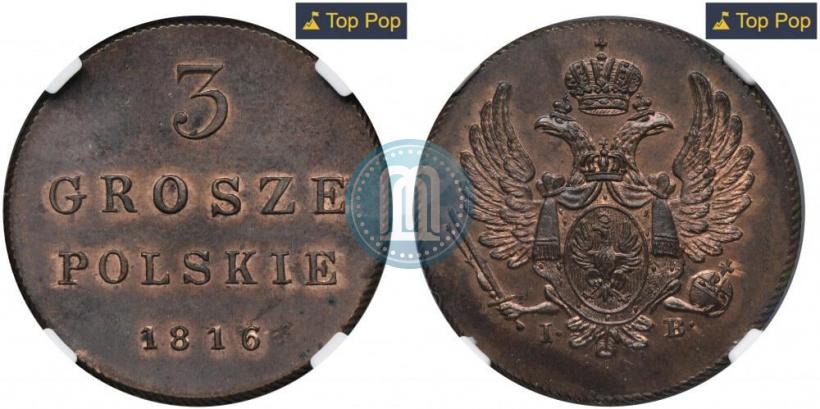Picture 3 grosze 1816 year IB 