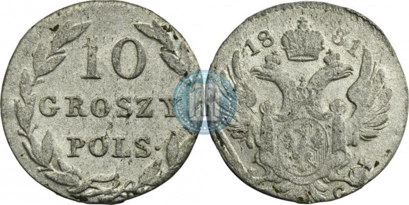 Фото 10 грошей 1831 года KG 