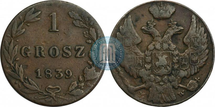 Picture 1 grosz 1839 year MW 