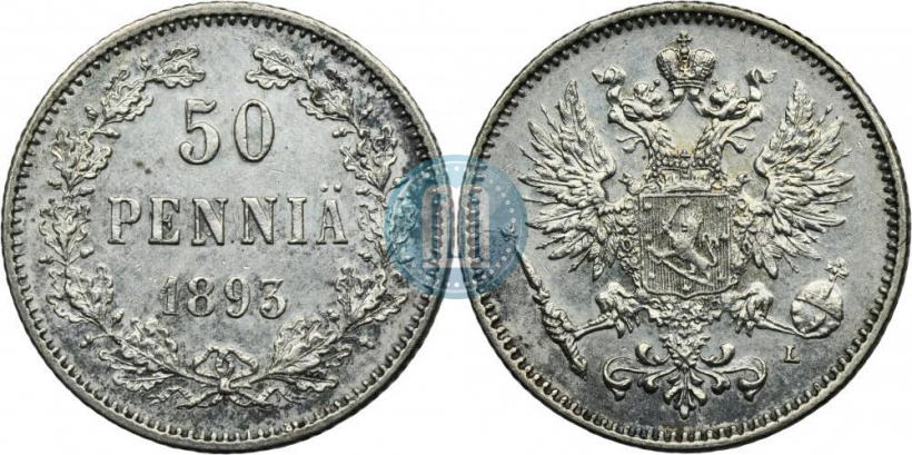 Фото 50 пенни 1893 года L 