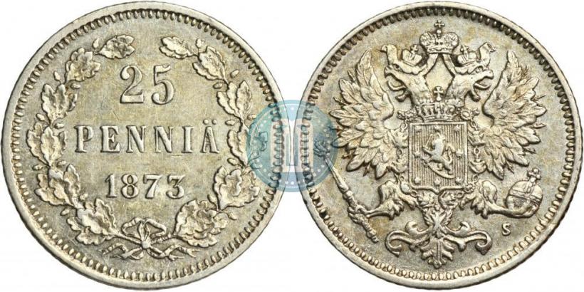 Picture 25 pennia 1873 year S 