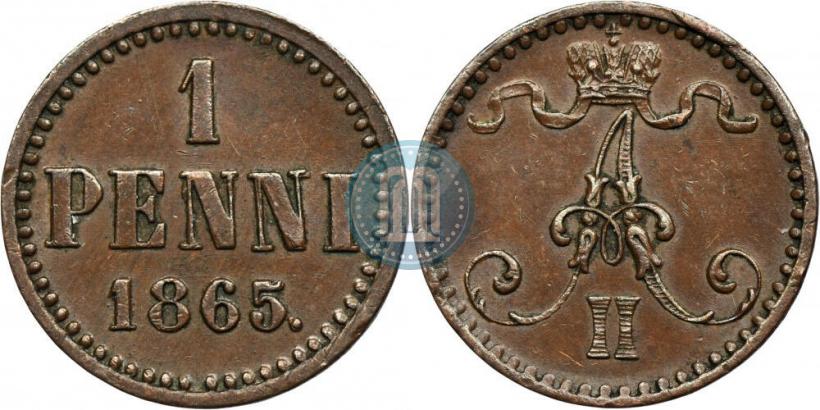 Picture 1 penni 1865 year  