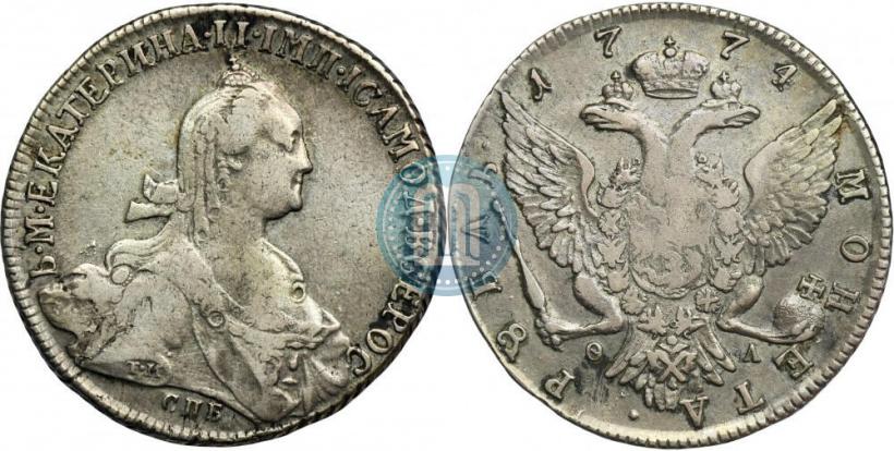 Picture 1 rouble 1774 year СПБ-ФЛ 