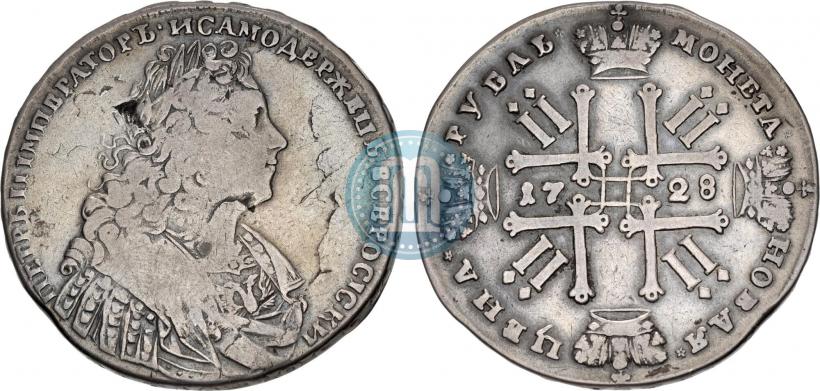 Фото 1 рубль 1728 года  "Тип 1728"