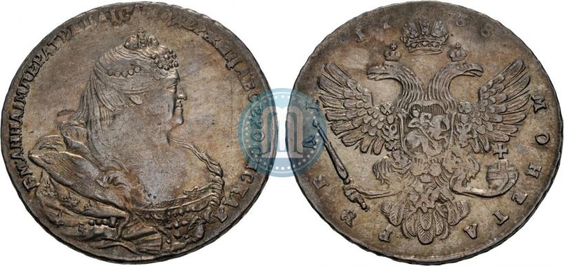 Фото 1 рубль 1738 года  "Московский тип"