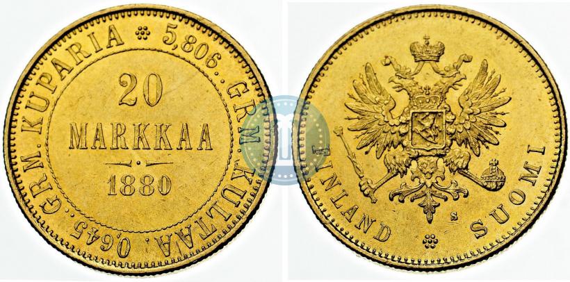 Picture 20 markkaa 1880 year S 