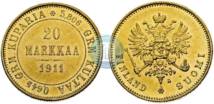 Picture 20 markkaa 1911 year L 