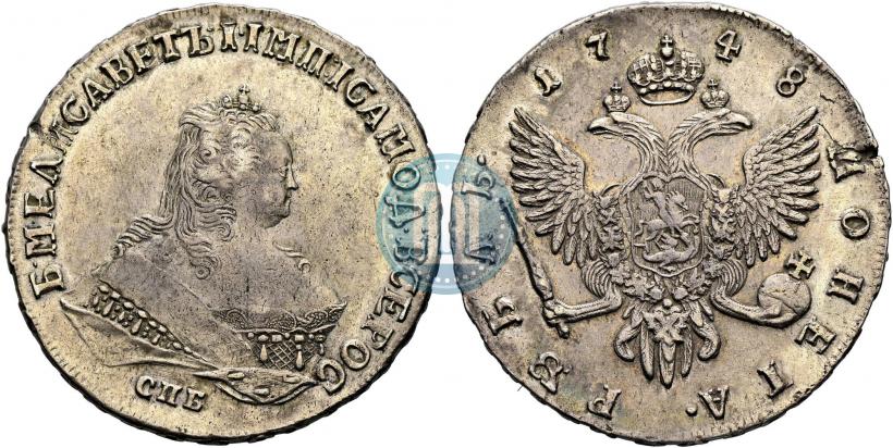 Picture 1 rouble 1748 year СПБ 