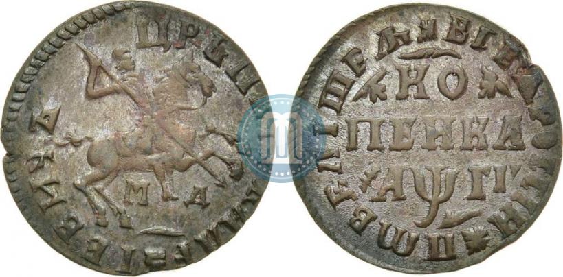 Picture 1 kopeck 1713 year МД 