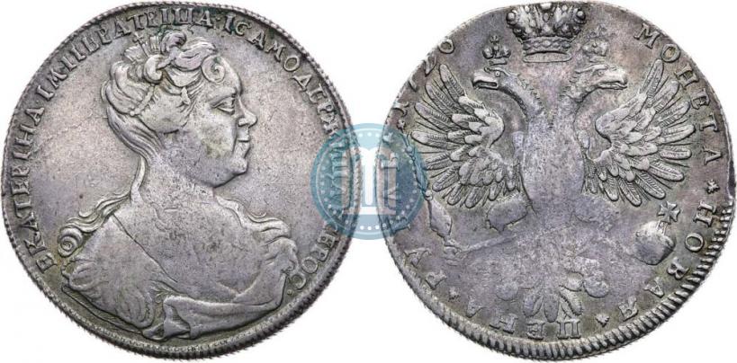Picture 1 rouble 1726 year СПБ "Petersburg type, portrait turned to the right"