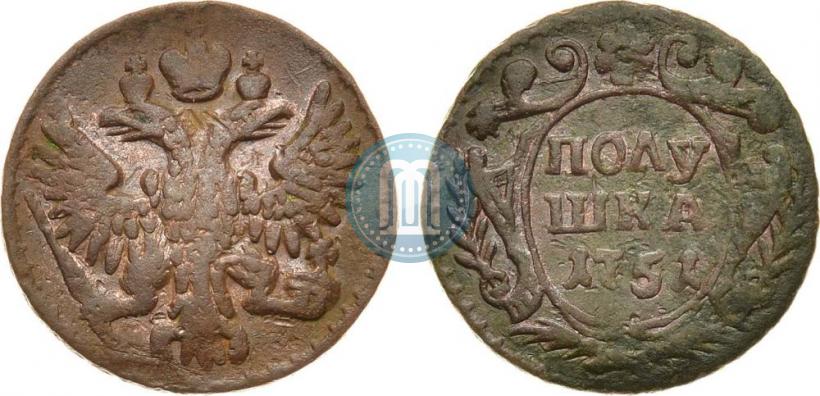Фото Полушка 1751 года  