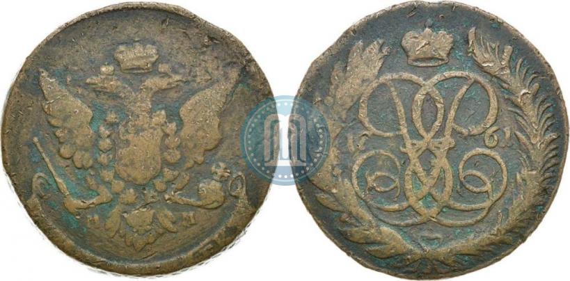 Фото 5 копеек 1761 года ММ 